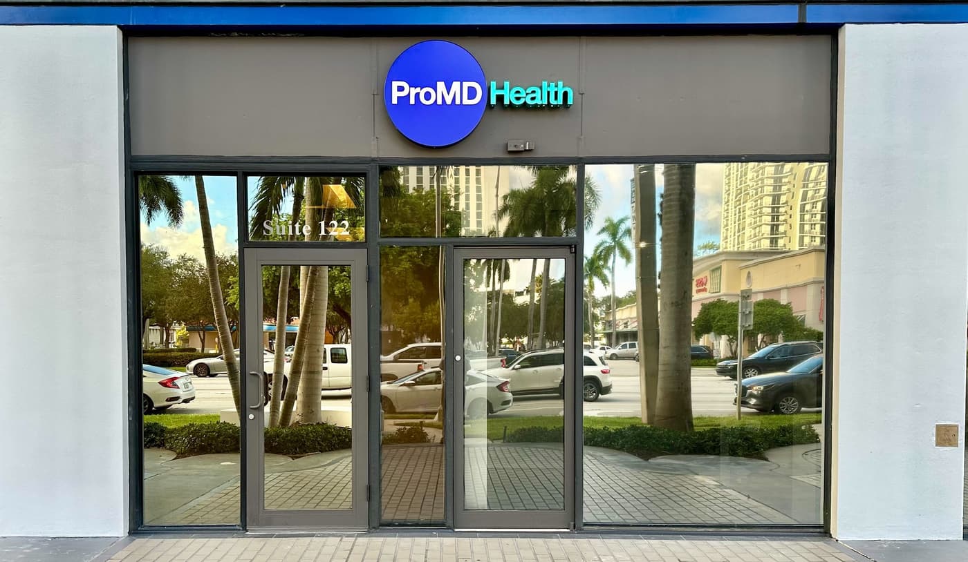 ProMD Health storefront at 500 E Broward Blvd, Fort Lauderdale